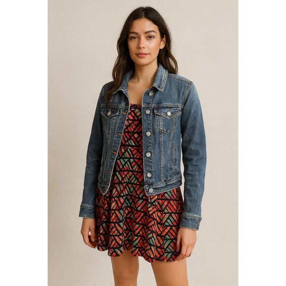 Aeropostale size M denim jacket. Lightly distressed. - Picture 1 of 8